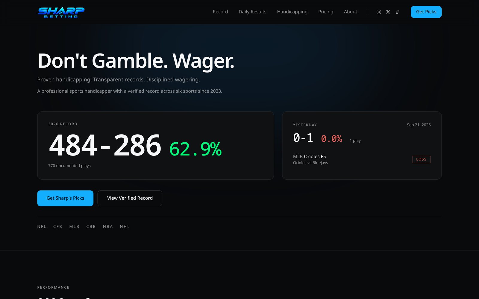 Bet My Plays platform interface