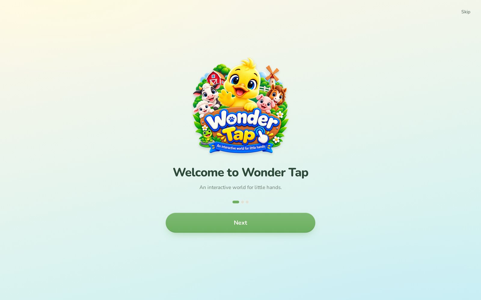 WonderTap platform interface