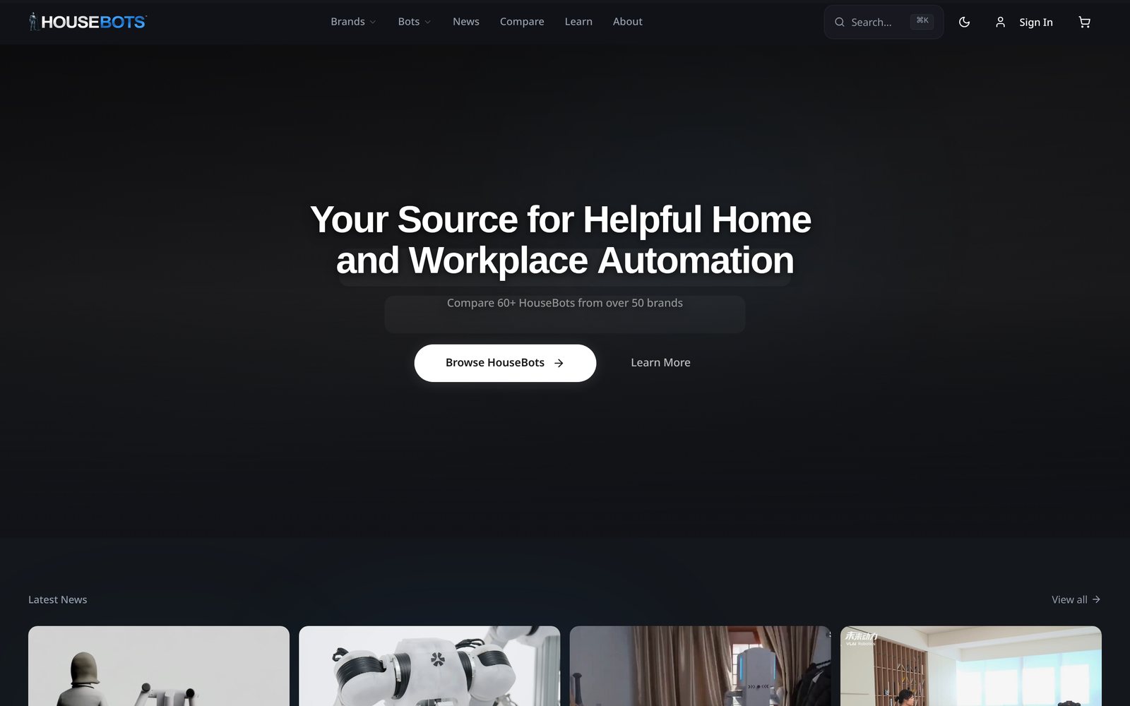 HouseBots platform interface